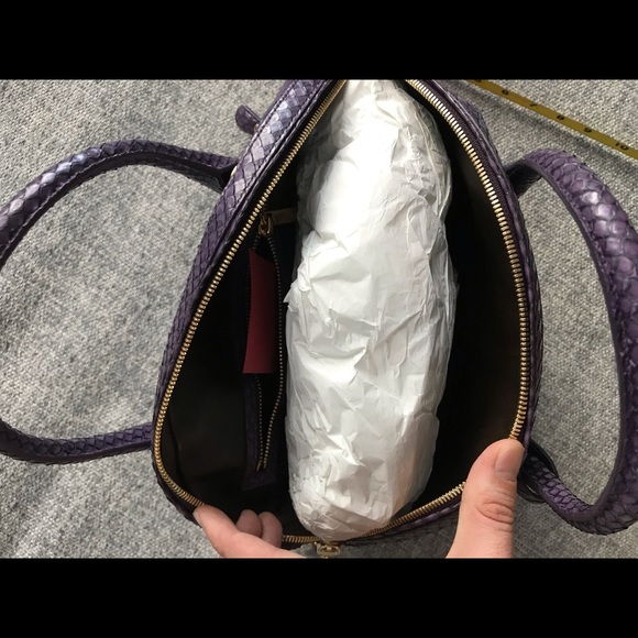 NEW Salvatore Ferragamo Anaconda Snakeskin Satchel - Picture 8 of 10